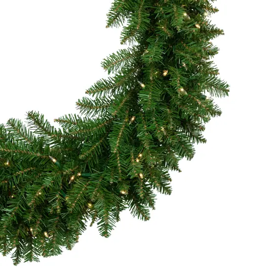 Northlight Pre-Lit Eastern Pine Artificial Christmas Wreath - 36" - Clear Lights Green {4}