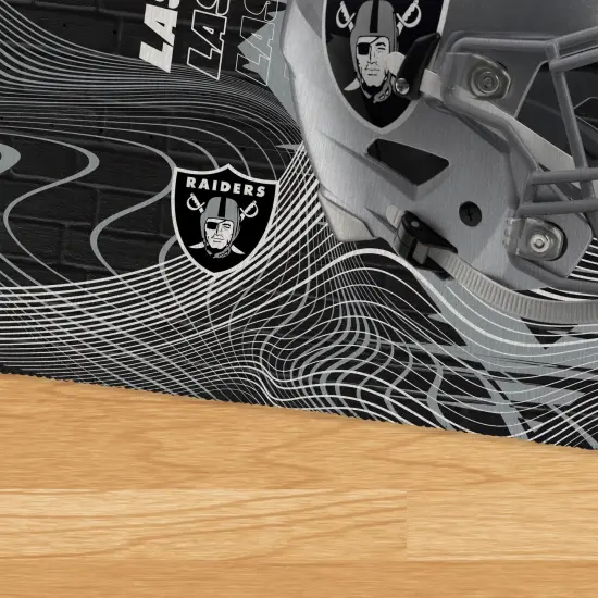 Las Vegas Raiders NFL Wavelength Washable Rug 20X32 Inches {3}