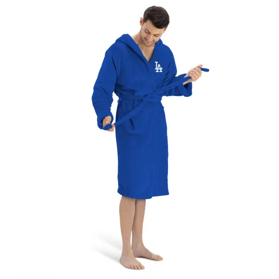 Los Angeles Dodgers MLB Hooded Silk Touch Bath Robe 26&times;47 Inches {4}