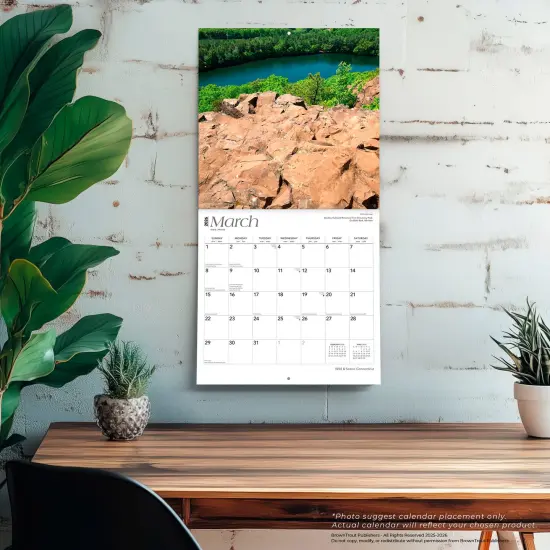 Connecticut Wild & Scenic | 2026 12 x 24 Inch (Hanging) Monthly Square Wall Calendar | Plastic-Free {5}