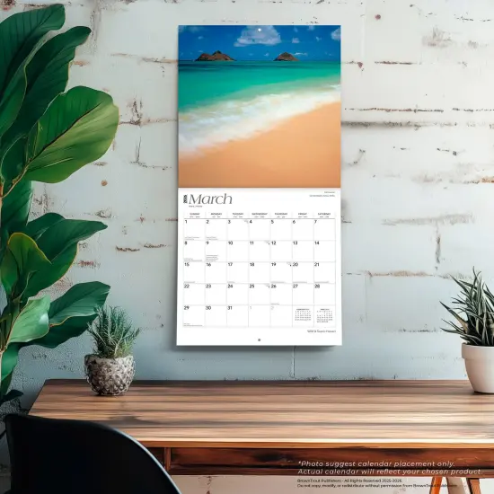 Hawaii Wild & Scenic | 2026 12 x 24 Inch (Hanging) Monthly Square Wall Calendar | Foil Stamped Cover | Plastic-Free {5}