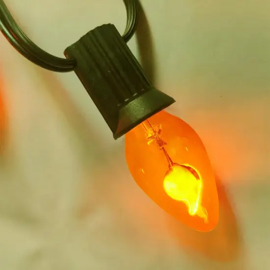 Halloween Flickering Flame Light Bulbs - Orange {2}
