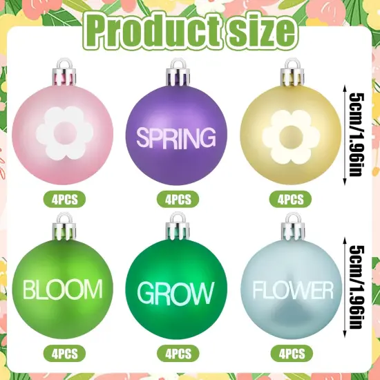 24 PCS Spring Hanging Ball Ornaments {3}