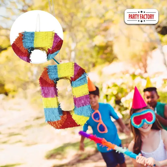 Pinata numbers 0-9 children birthday punch pinata 16.5 x 13.7 x 3.1 inch decoration birthday decoration (0) {3}