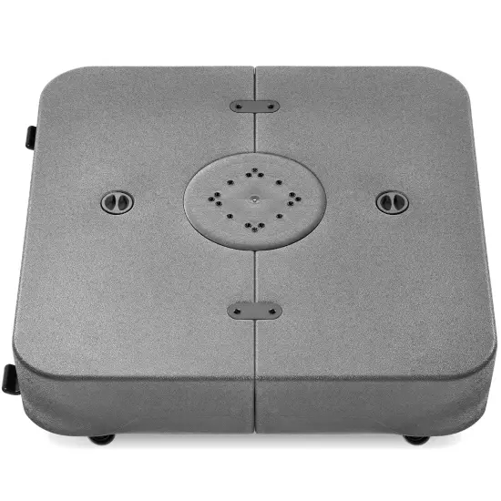 Best Choice Products Heavy-Duty Outdoor Cantilever Base Stand w/ Wheels, Locks, Fillable 330lb Capacity Gray {1}