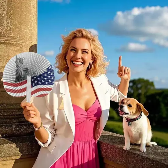 20 Pack Stars & Stripes Paper Fans Bulk July {2}