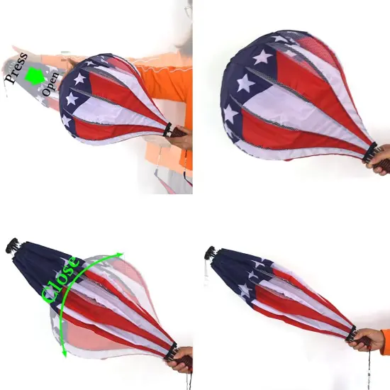 Patriotic Hot Air Balloon Garden Wind Spinners Giant Flag Pinwheels Whirligigs Windmill Toys for Kids Yard Decor Lawn Decorations {2}