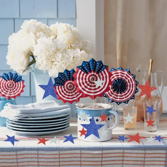 Patriotic Star Stickers July 4th Foam {3}