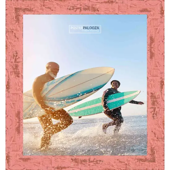 Square Shabby Chic Pink Picture Frame - UV Acrylic, Foam Board Backing, Hanging Hardware {5}