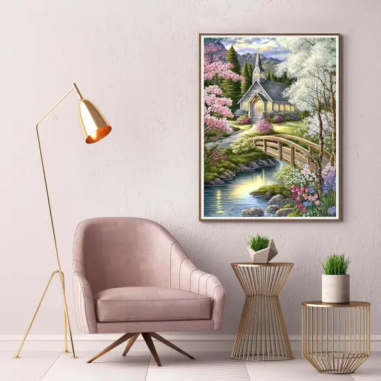 5D Diamond Art Kits for Adults River Cottage {3}