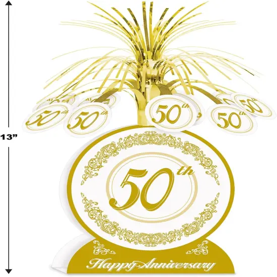 50th Anniversary Centerpiece Party Accessory (1 count) (1/Pkg) {2}