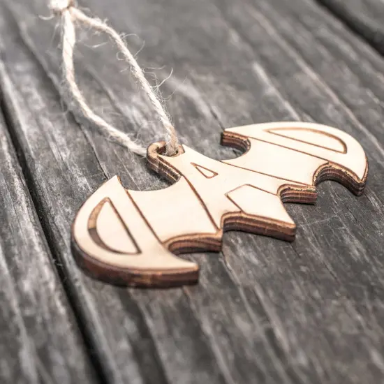 Ornament - Batdad - Raw Wood 2x4in {4}