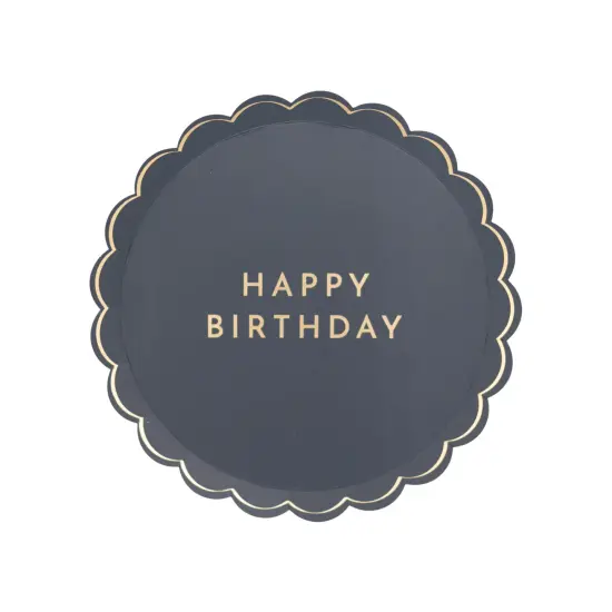 MIDNIGHT BLUE SIGNATURE HAPPY BIRTHDAY SMALL PLATES {1}
