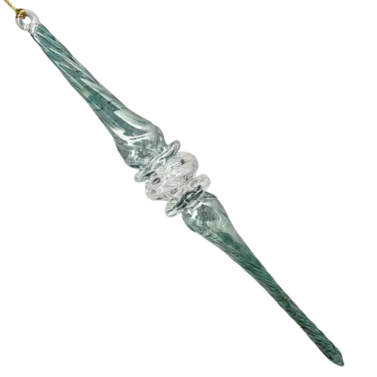 Seafoam Spiral Icicle Ornament {2}