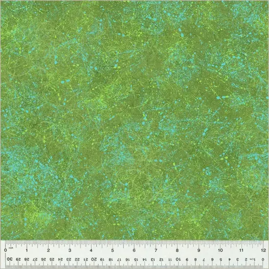 Green Leaf Noteworthy Splatter 44"/45 Fabric Per Yard {1}