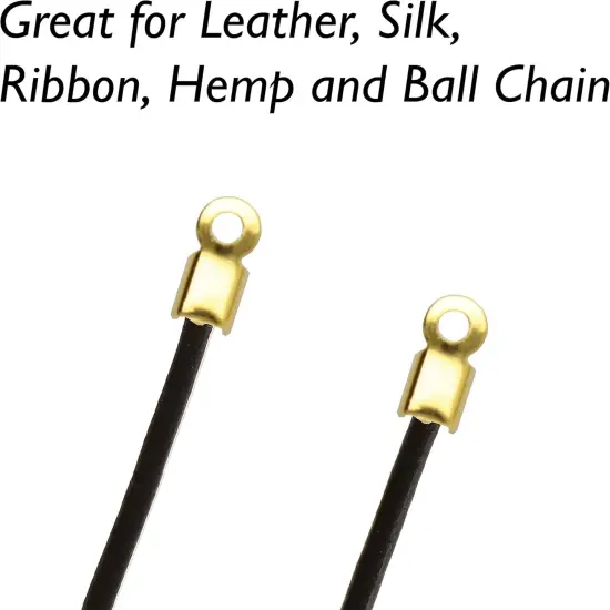 The Beadsmith Connector with Prong &ndash; Fold Over End Caps for Rattail, Leather, Suede, Lace, Ribbon, Cord, Ball Chain & Other Stringing for Jewelry Making {3}