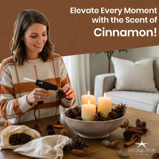 Cinnamon Scented Pinecones Variety 1 lb for Decorating, Over 40 Small Cinnamon Pine Cones for Crafts and Vase Filler Cinnamon Fragrance Pine Cones {3}