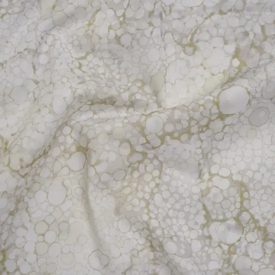 1 Yard Vanilla Cream Bubbles Quilting Cotton Fabric Bliss Collection White Cream Gray 43 inch Width {1}