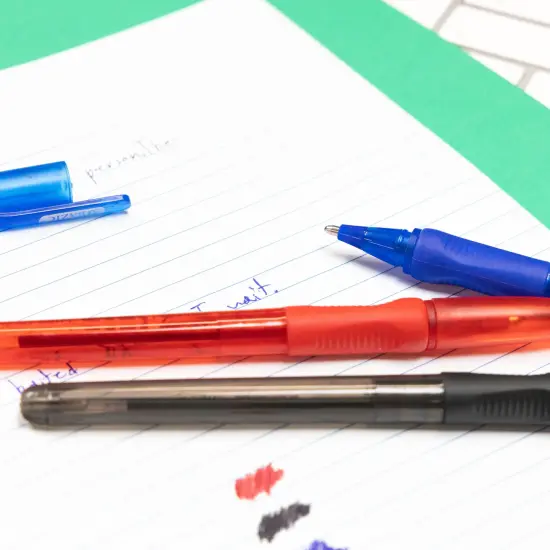 BAZIC Jetz 1.4 mm Tip Asst. Color FUSE Tech Ink Pen w/ Cushion Grip (5/Pack) {6}