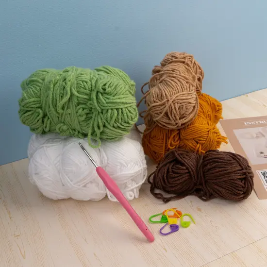 John Bead Floral Crochet DIY Kit for Beginners Sunflower Tote Bag {4}