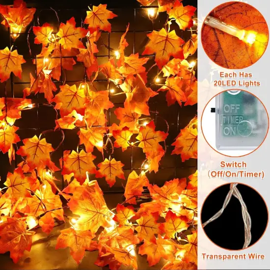 30Ft Fall Garland Fall Decorations - Maple garland {3}