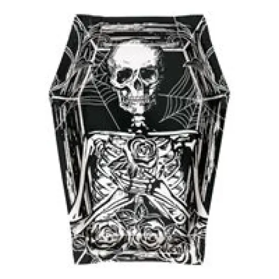Sketchy Skull Skeleton Tombstone-Shaped 8" Plates 8ct {1}
