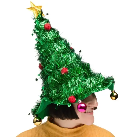 Simply Genius Christmas Tree Hat (3 Pack): Humorous 18&rdquo; Decorated Christmas Tree Hat, Festive Holiday Decor {3}
