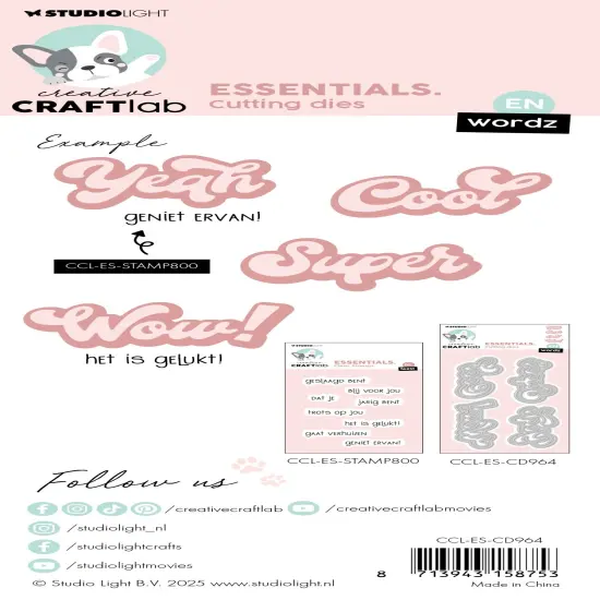 Studio Light Essentials Cutting Dies -Nr. 964 Wordz Super {3}