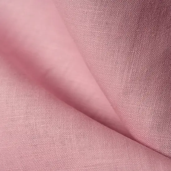 1 Yard Midweight Bubble Gum Pure Linen Fabric, Softened 5.5 Oz Solid Weave 54 Inch Bubblegum {4}