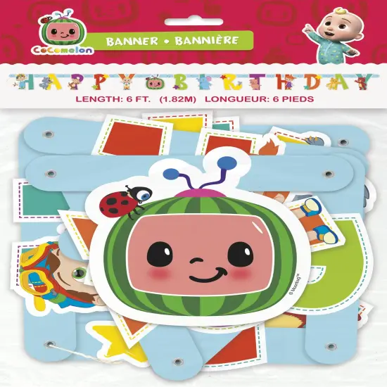 Cocomelon Jointed Happy Birthday Banner {1}