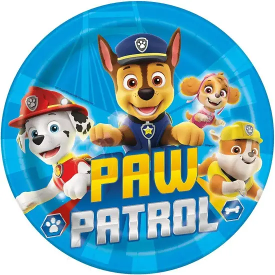 Paw Patrol Round 9" Inch Dinner Plates - 8ct {1}