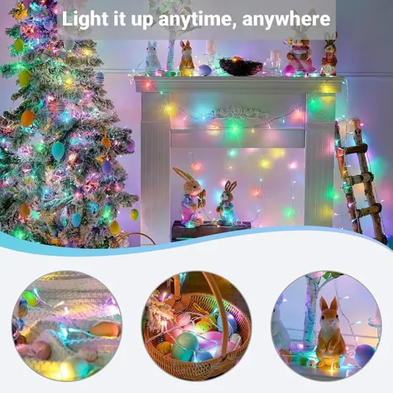 33ft Christmas Mini String Lights - 100 LED (Pastel Multicolor) {2}