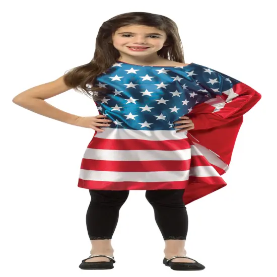 USA Flag Dress Halloween Costume, Child Sizes 4-6 & 7-10 {2}