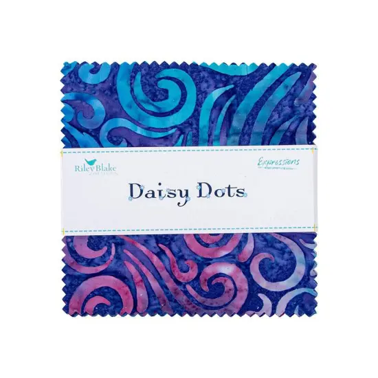 Expressions Batiks 5" Square Pack (Charm Pack / 5" Stacker) in Daisy Dots by Riley Blake Designs for Riley Blake (5-23406-42) {1}