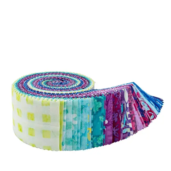 Expressions Batiks 2.5" Strip Roll (Jelly Roll / Rolie Polie) in Daisy Dots by Riley Blake Designs for Riley Blake (RP-23406-40) {2}