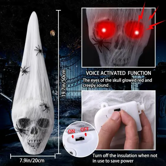 Halloween Skull Outdoor Decor {2}