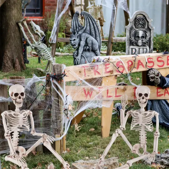 36" Halloween Posable Skeleton Decorations {5}