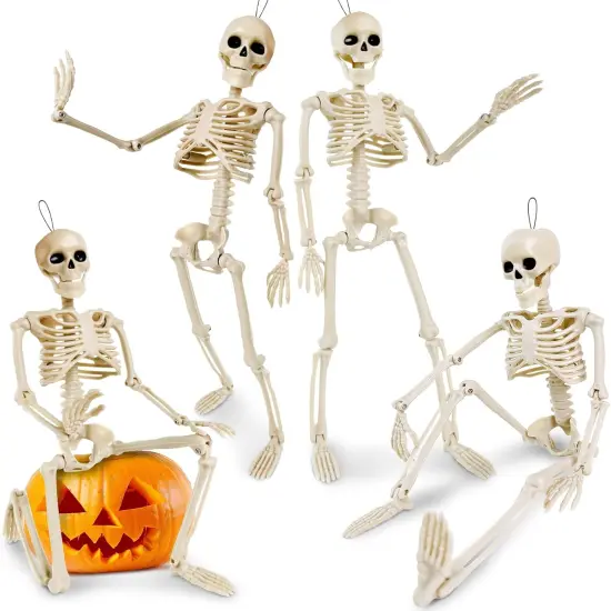 4 Pack Halloween Skeleton Decorations {1}