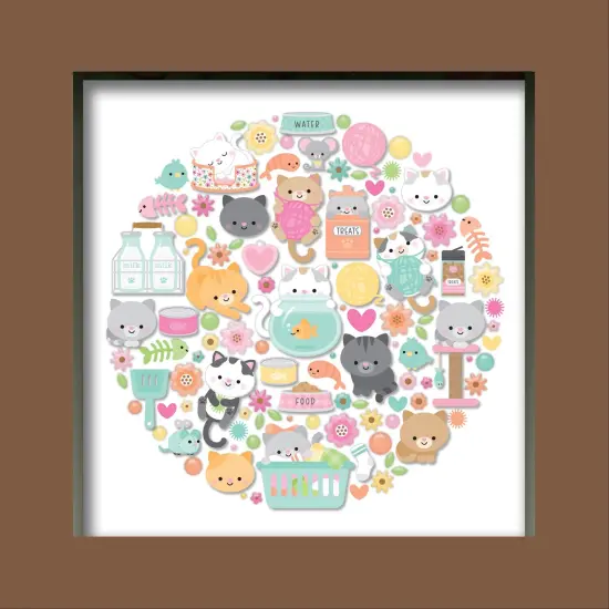 Doodlebug Design Shadow Box Insert Kit-Pretty Kitty {2}