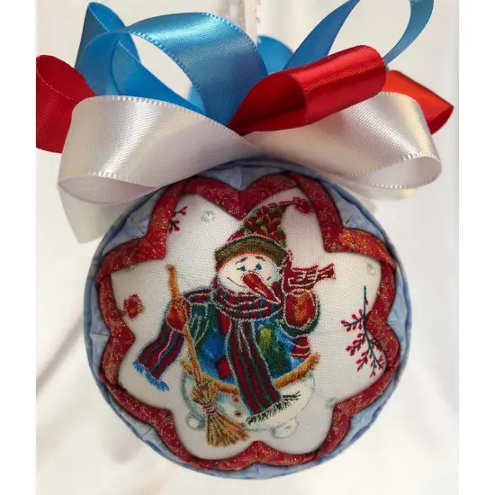 Quilt MagicSnowman Fancy No-Sew Ornament Kit Multi {1}