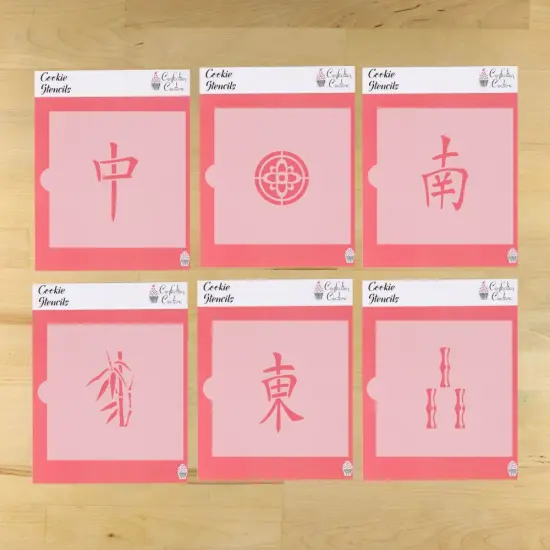 Mahjong Tiles Cookie Stencil Set | Cookie Decorating Tool | Arts & Crafts Stencil |Confection Couture | {2}