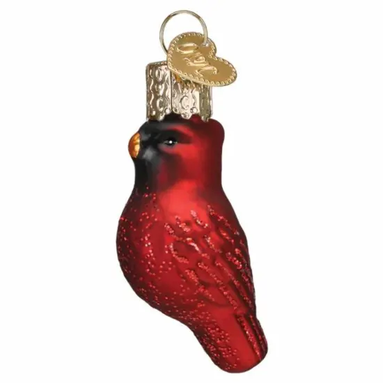 Old World Christmas 2.25 In Mini Red Cardinal Christmas Tree Ornament , Ornament Bird Glitter {2}
