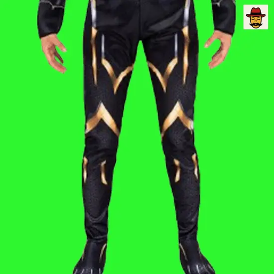 Women Marvel Black Panther Shuri Costume Printed Jumpsuit 3D Mask Set {4}