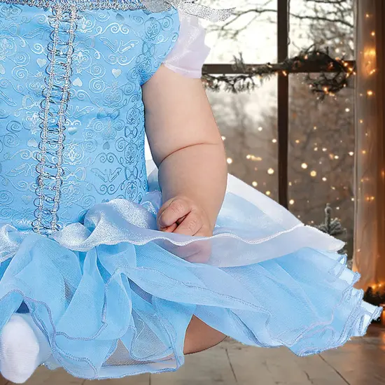 Baby Prestige Disney Cinderella Costume, Deluxe Tutu Onesie With Headband Infant Small {5}