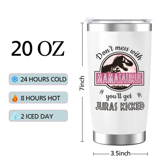 Mothers Day Gifts for Mom from Daughter Son Kids, Mom Gifts for Wife Stepmom Mama Nana Women Her, Unique Ideas Presents on Mother's Day Birthday Valentines Christmas Thanksgiving - 20 OZ Tumbler w/Lid {3}