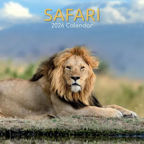 The Gifted Stationary 2026 Square Wall Calendar, Safari, 16-Month Natural World Theme Hanging Calendar with 180 Reminder Stickers, Month Planner for Home, or Creative Spaces, 12x12 In Multicolor {1}