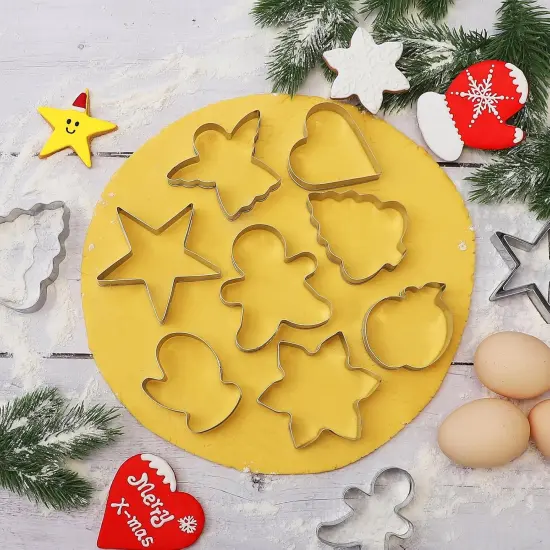 Christmas Cookie Cutters Set - 24 Pcs Holiday Cookie Cutter with 8 Shapes {4}