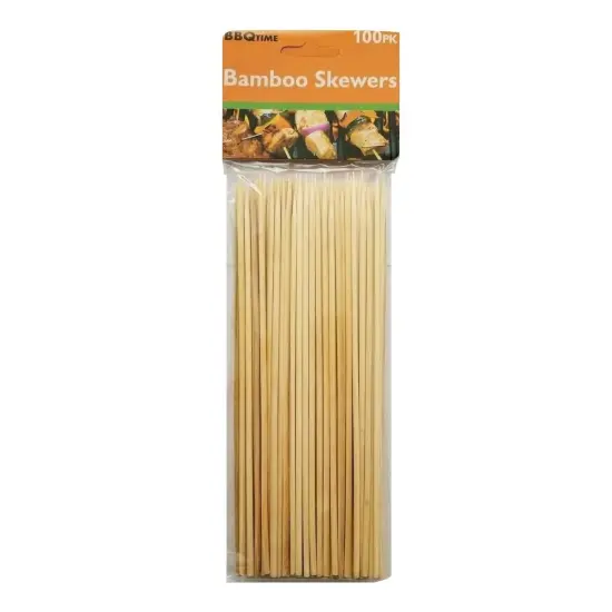 Handy Housewares 8" Natural Wooden Bamboo BBQ Skewers for Grilling, Shish Kebab, Appetizers, Fruit and More - 100 Pack {3}