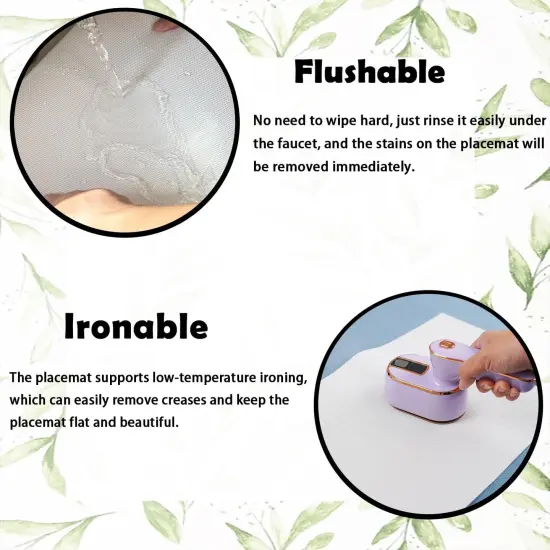 Set of 4 Thankgiving Maple Leaves Placemats - 12x18 Inch {2}