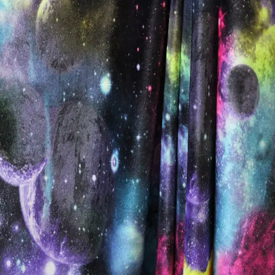 1 Yard Colorful Galaxy Stretch Spandex Fabric for Swimwear Leggings Dancewear Costumes Activewear (36" x 60") Inches Wide {4}